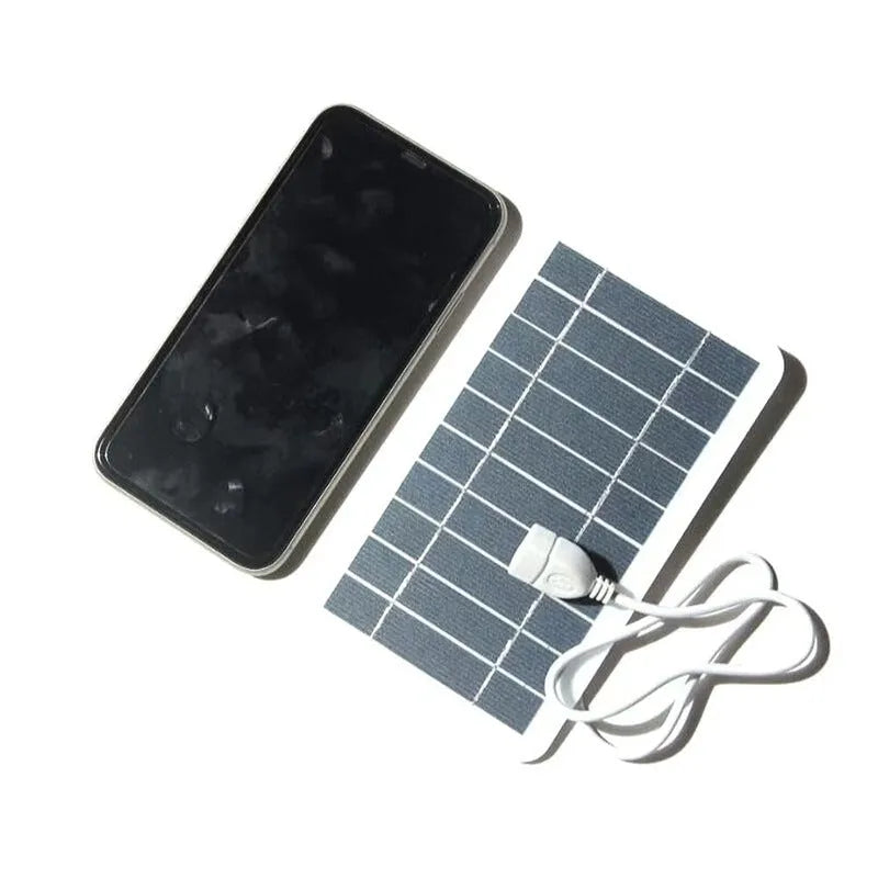 2W 5V portable solar panel charger with USB output, 157x94mm size, polycrystalline silicon and EVA lamination