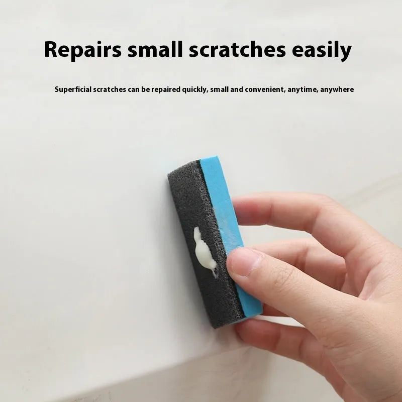 Car repair wax kit with scratch removal polish, brightening wax, and frosted sponge mop for vehicle paint correction