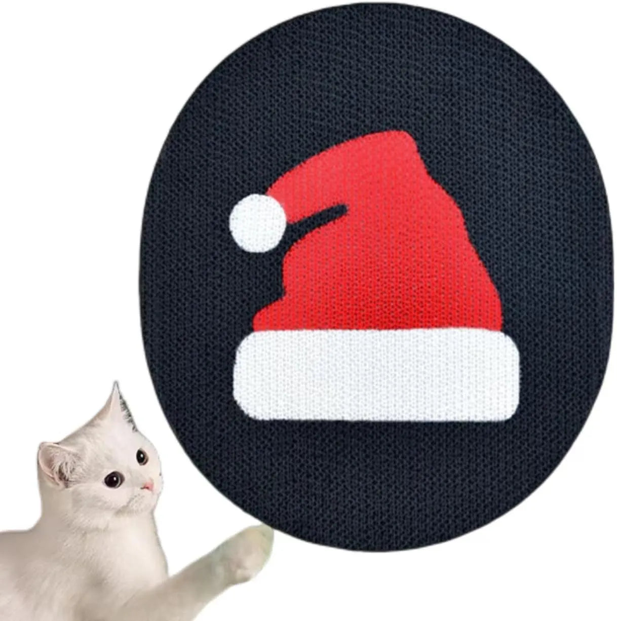 Wall-mounted vertical cat scratch pad with corrugated cardboard surface and catnip