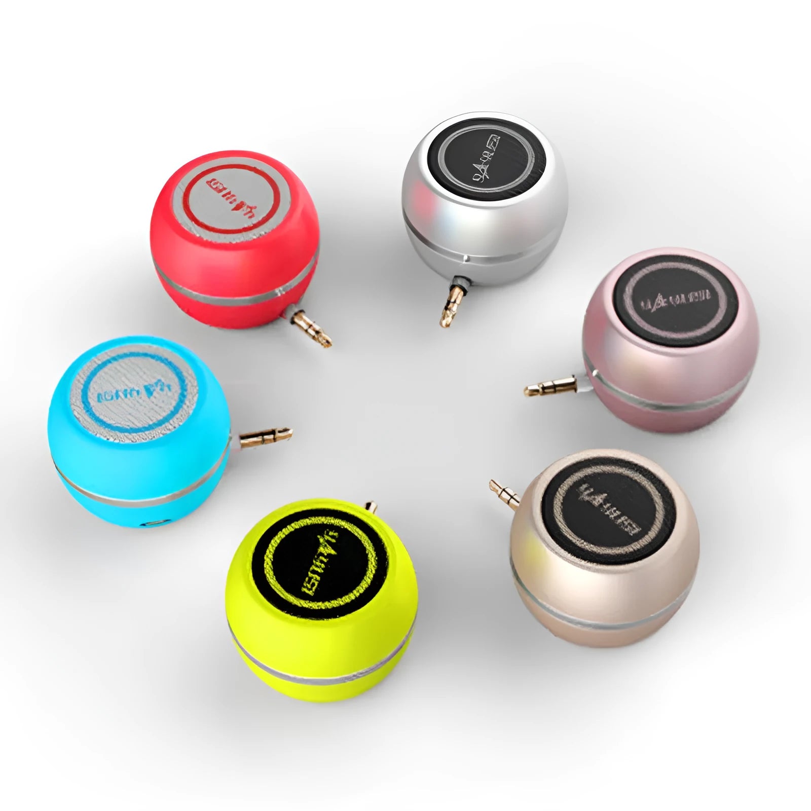 A5 portable mini Bluetooth speaker in blue with ABS case on outdoor table