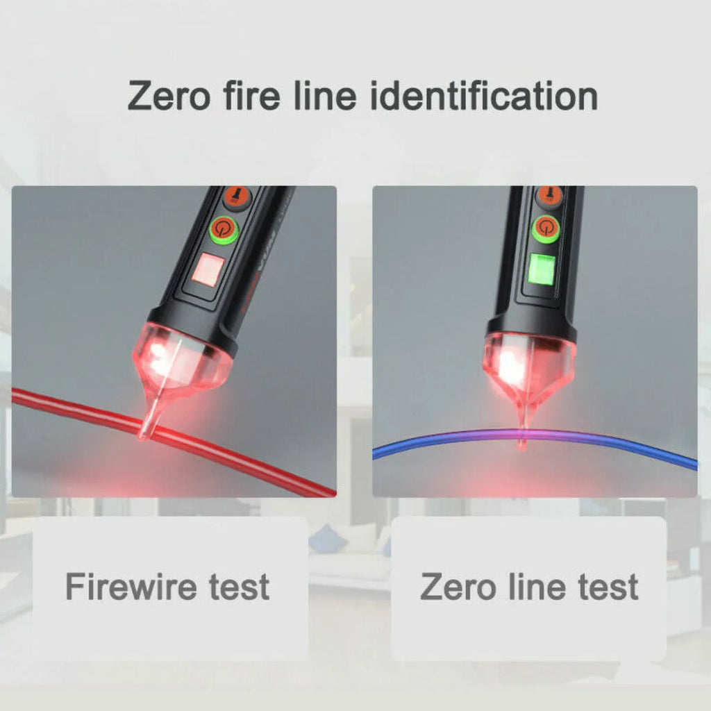 Intelligent Checkpoint black test pencil AC 10 voltage detector on white background