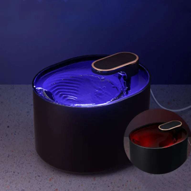 Automatic pet water fountain USB mute feeder for cats and dogs Berlin Blue edition with filter and pump