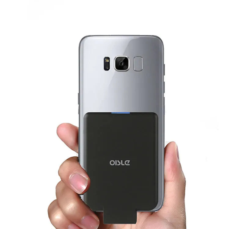 4500mAh back clip battery for iPhone Android Type-C in black, compact size 90mm x 61mm x 9mm