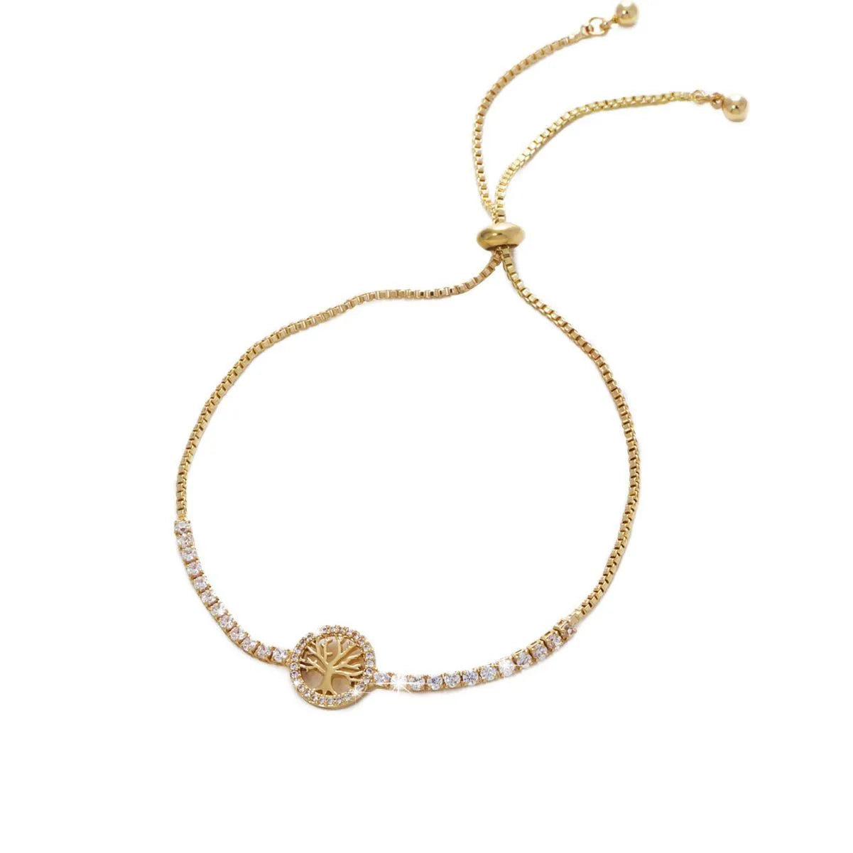 Lucky tree element zircon bracelet for women electroplated metal European American style NB672