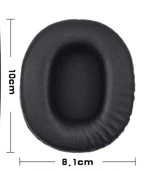 Black soft PU leather replacement ear pads for Sony MDR-1R headphones, shown as a pair.