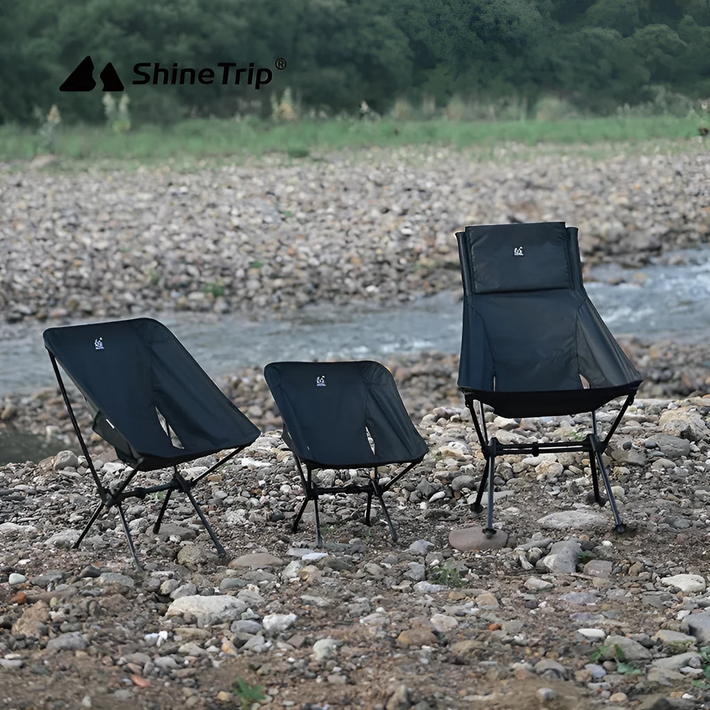 Folding moon chair with aluminium alloy frame and Oxford cloth seat in army green high back style