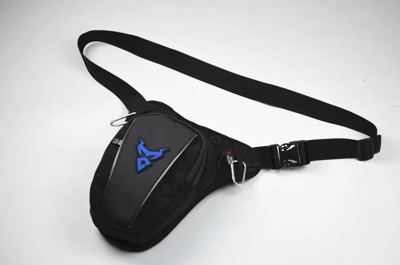 Motorcycle riding crossbody shoulder waist leg bag in Knight style with 1200D Oxford cloth construction