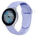Samsung Galaxy Active 2 silicone replacement strap in multiple colours showing reverse buckle and 22mm interface.