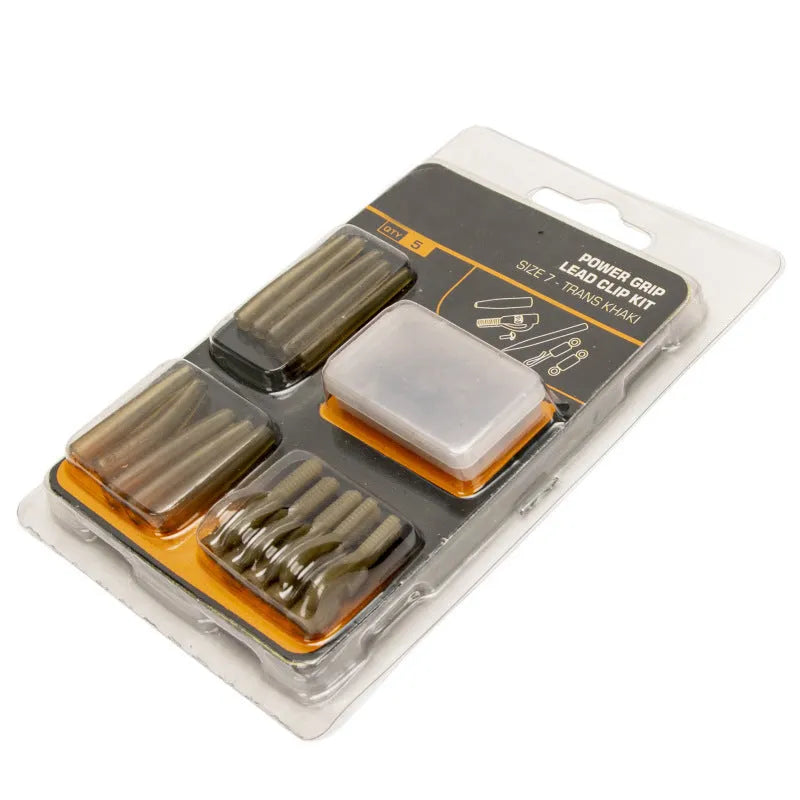 Tobly European carp fishing accessory set showing anti-winding tubes, threaded hoses, rotation fittings and screws