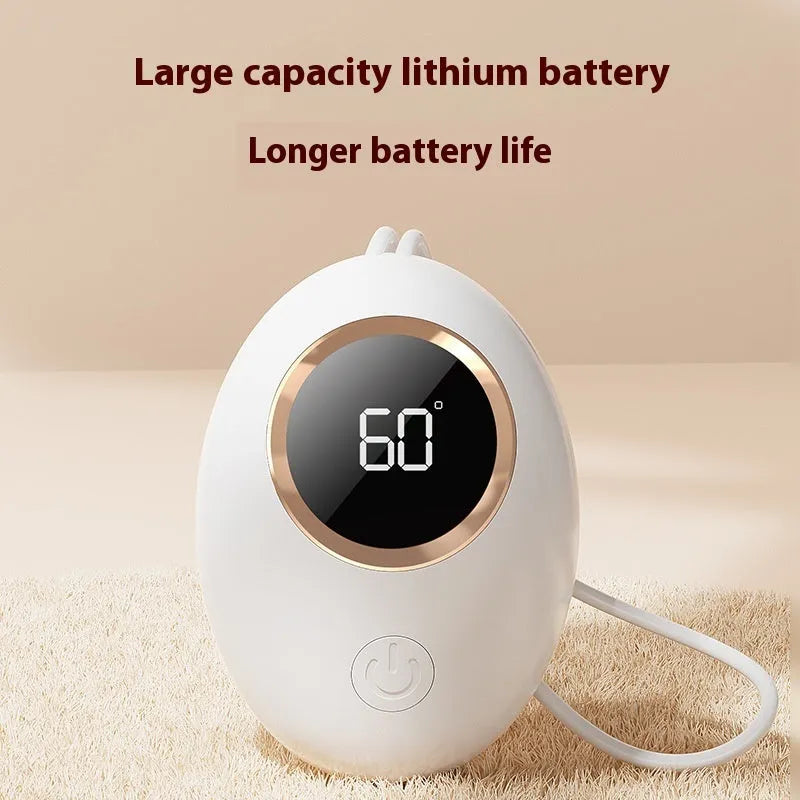 USB rechargeable hand warmer with digital display in multiple colour options