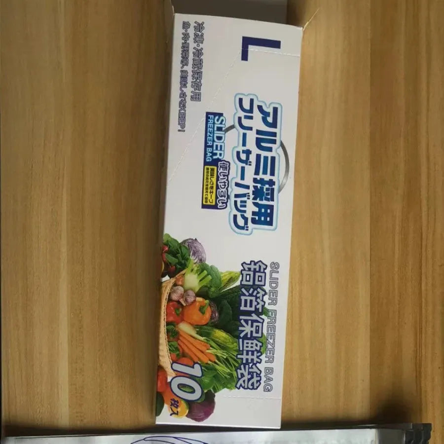 Aluminium foil sealed storage bags showing three sizes and bag versus box style options