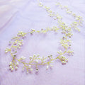 Wedding hair band with crystal pearls and wire construction in gold silver rose gold colours