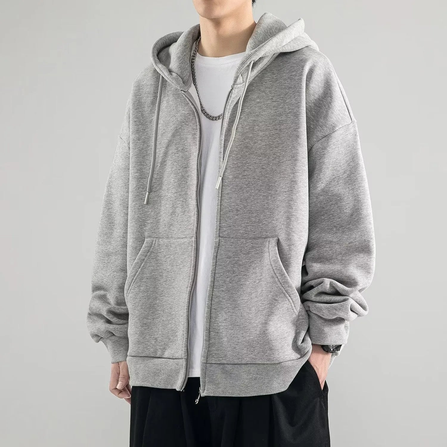 Boys hooded jacket in apricot, polyester fibre blend, sizes M to 5XL, sports leisure style