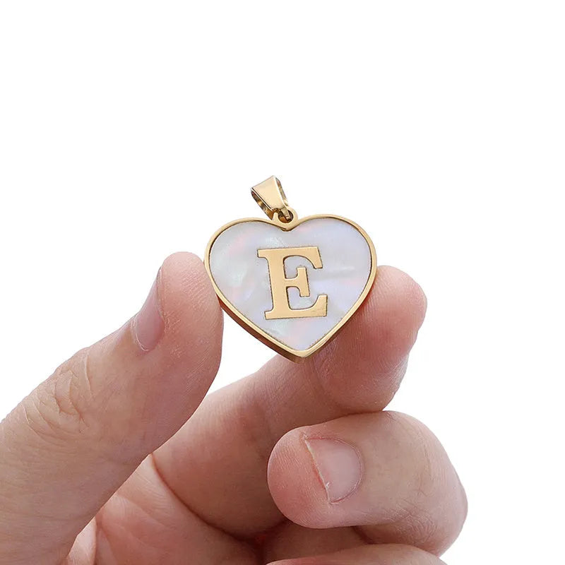 Gold plated heart-shaped necklace with letter personalisation on 45cm adjustable chain