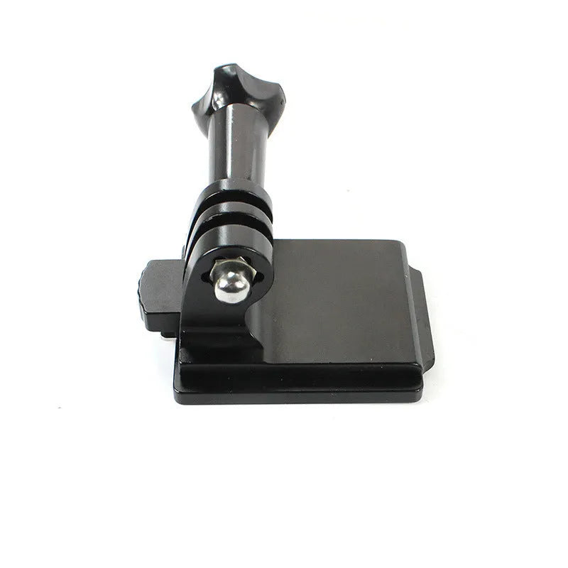 Black aluminium alloy and plastic helmet holder extension rod for GoPro Hero 3 and Hero 4 cameras.