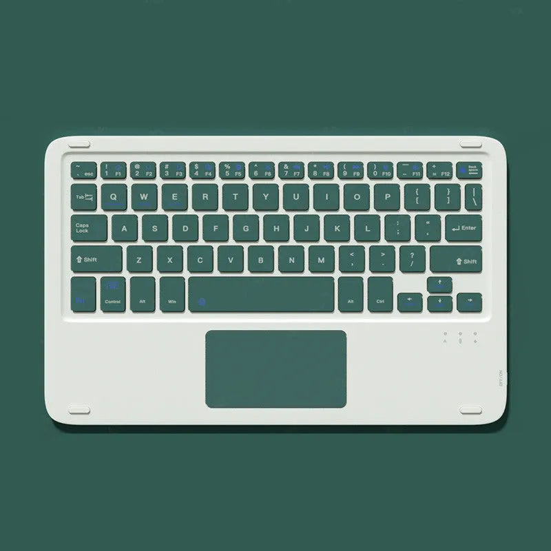 Bluetooth wireless keyboard and dual-mode rechargeable mouse set in pink colour on a desk.