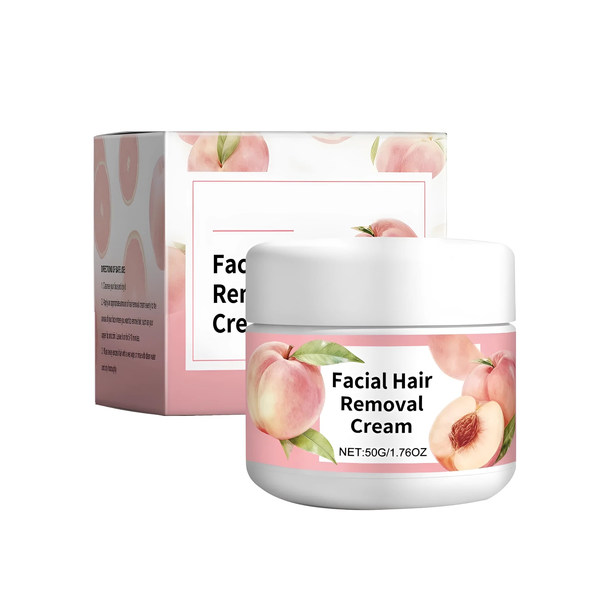 Facial hair removal cream 50g tube with aloe vera and chamomile for gentle depilation