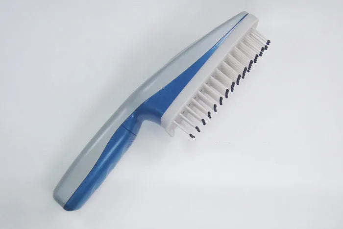 Ion pet comb for dogs and cats, 21.5cm length, 78 teeth, removable brush head, photo colour