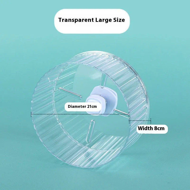 21cm diameter plastic parrot running wheel toy in transparent colour option