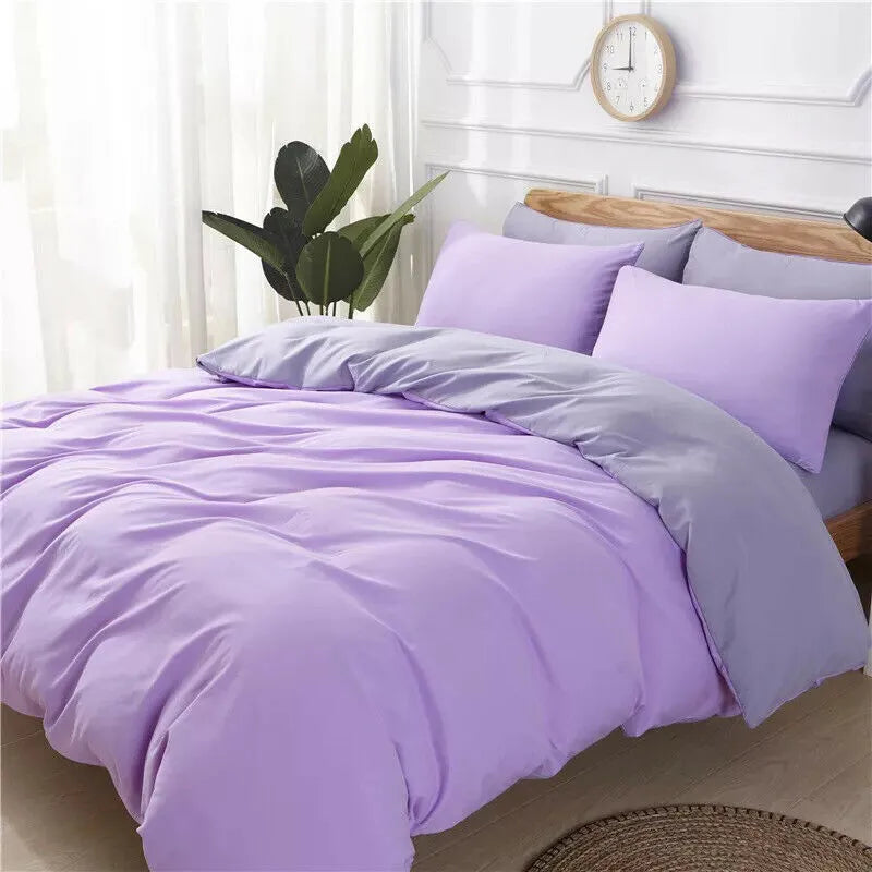 Four-piece polyester bedding set with sheet, quilt cover, and pillowcases in olive colour, modern simple style for 2m bed