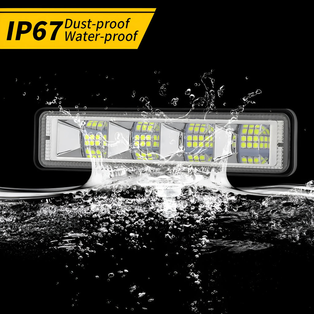 24-piece LED work light with 72W power, 1800 lumen output, 6500K colour, and IP67 waterproof aluminium housing
