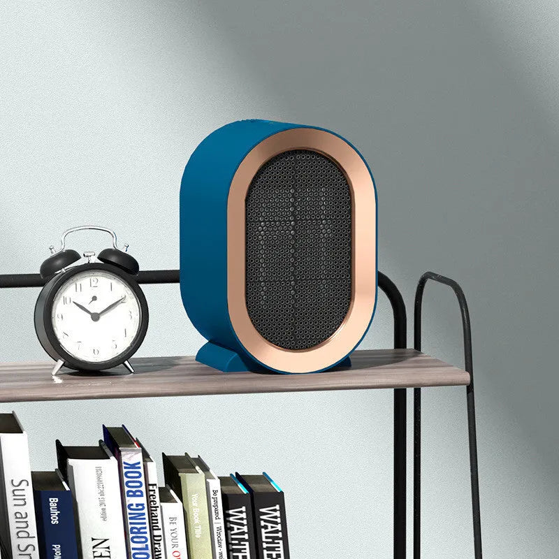 Desktop electric heater mini portable fan heater 220V PTC ceramic heating in black
