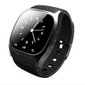 Smart Bluetooth sports watch in black white blue colours with iOS Android compatibility