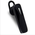 M163 Bluetooth car headset in black and white colour options for hands-free calling and music control
