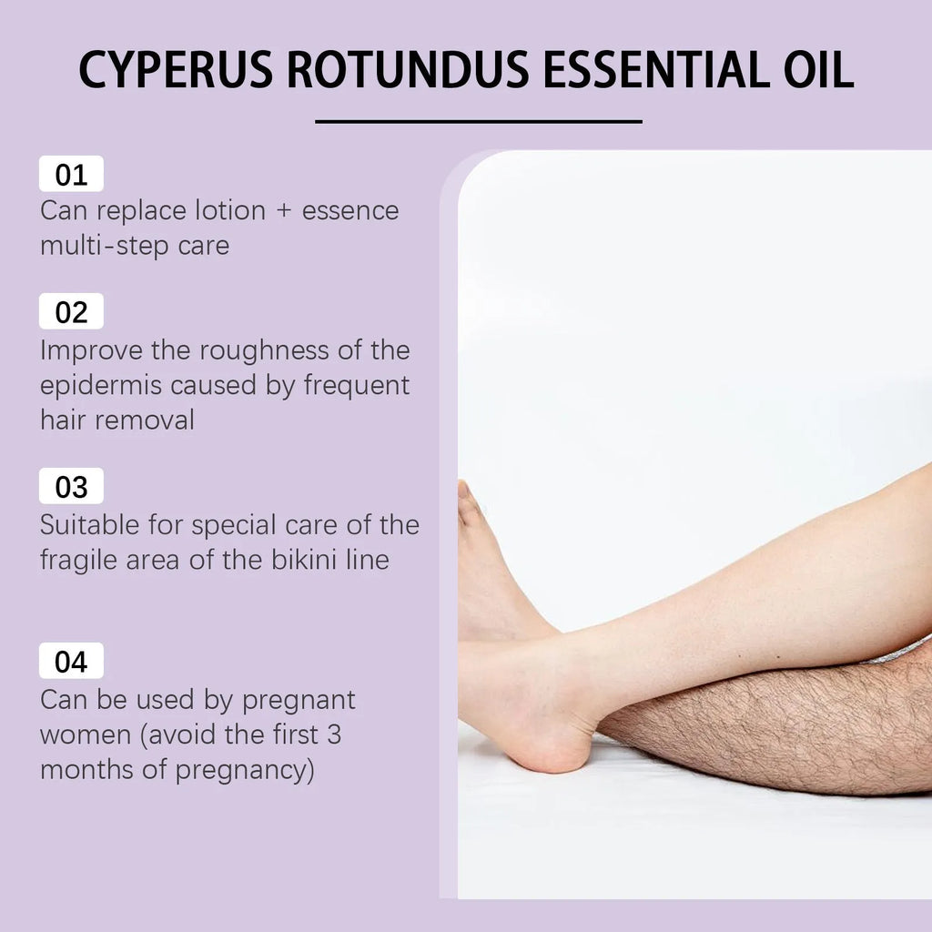 Fragrant hair removal treatment oil 60ml bottle with mint and lemon extracts for softening