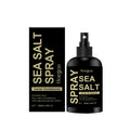 100ml aerosol bottle of sea salt and sandalwood hair styling spray on a grey background