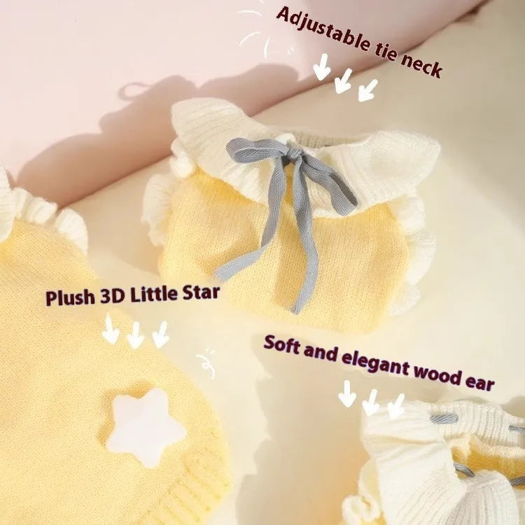 Autumn pet puppy sweater in acrylic, yellow XINGX style, for small dogs, size XS-XL