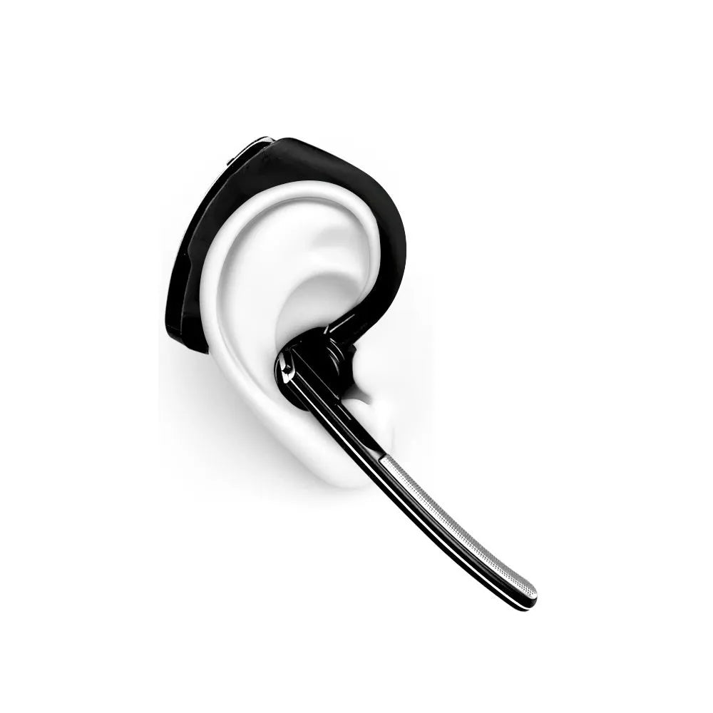 V9 Jerry black Bluetooth headset with ear hook and microphone for hands-free calls