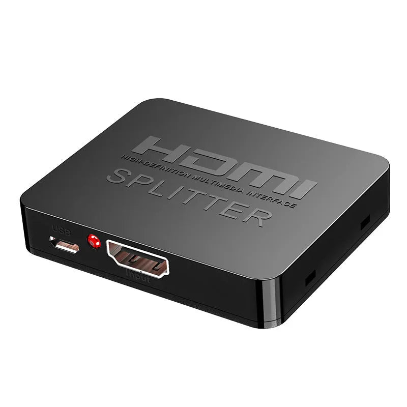 4K HDMI one-switch two-way splitter unit with USB power cable