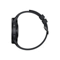 Smart watch with dual band GPS and motion pedometer features, swimming waterproof rating, and silicone wrist strap