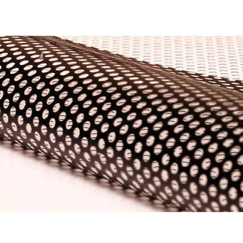 Perforated automotive colour changing film roll showing mesh design and dimensions