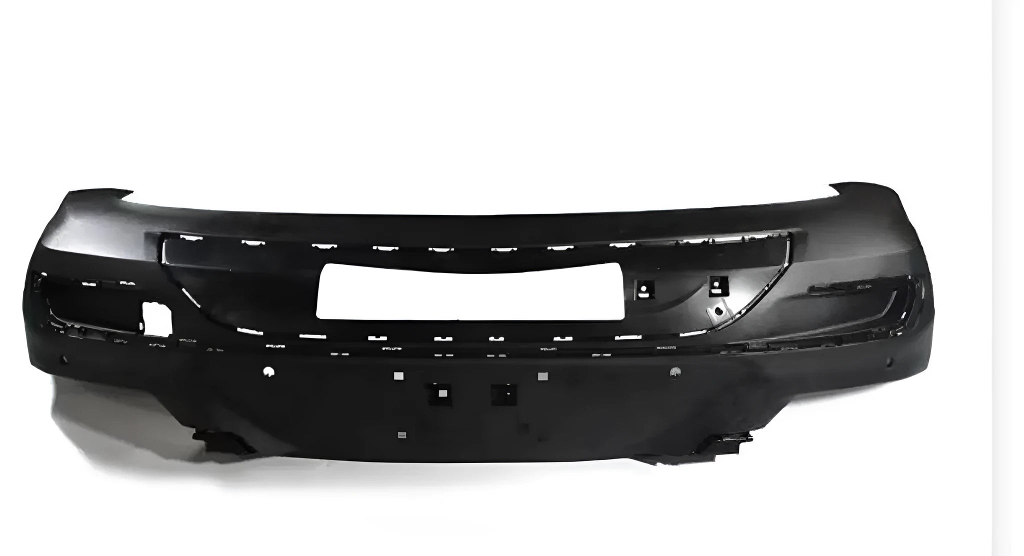 Black plastic bumper protector guard for vehicle front or rear application