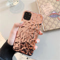 Folded TPU phone case in rose gold for iPhone with electroplated back cover