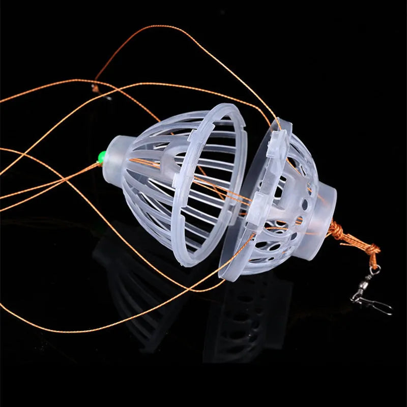 Silver carp bighead fishing set with barbed No. 9 explosive hooks, double buckle, and float for beach fishing