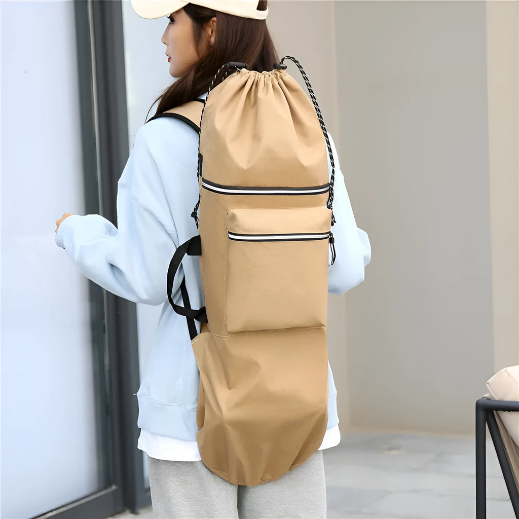 Lightweight waterproof nylon skateboard bag in camouflage colour with large capacity