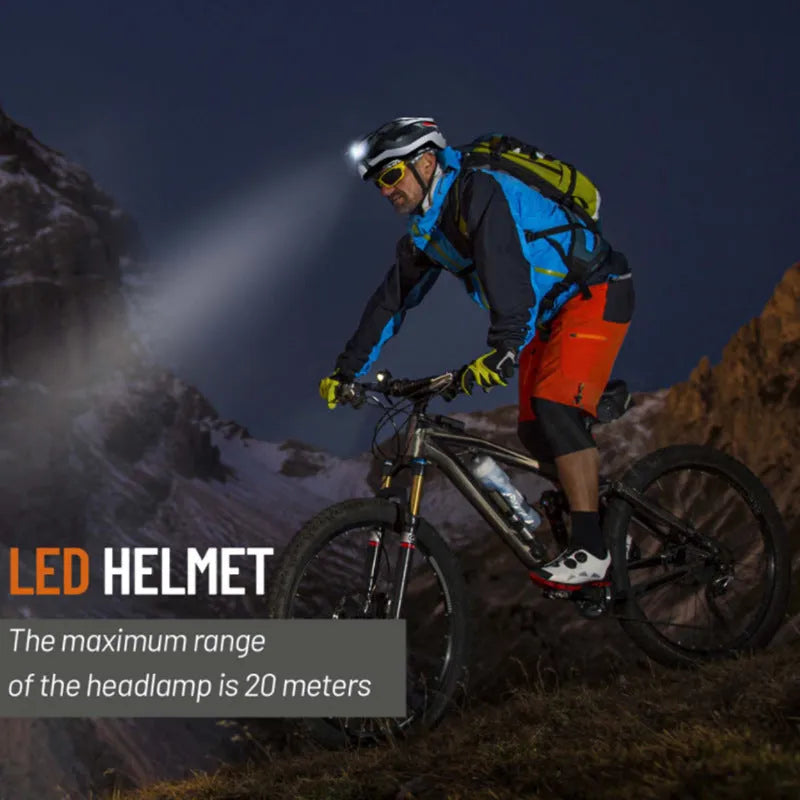 Smart Bluetooth warning light cycling helmet in black and gray, free size 57-62 cm, with integrated light and USB port.