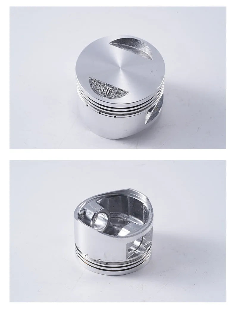 Pedal motorcycle engine piston kit aluminium alloy 57.4mm bore with piston rings and pin