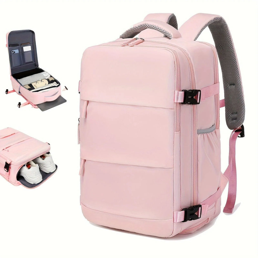 Large capacity multifunctional nylon travel backpack for men in black 235 simple