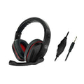 Black wired gaming computer headset with 6.3mm plug and 1.2m cable for heavy bass.