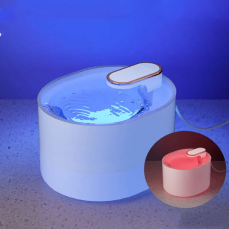 Automatic pet water fountain USB mute feeder for cats and dogs Berlin Blue edition with filter and pump