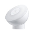 White PC bedside table lamp with human body induction and Bluetooth, compact 94x94x71mm dimensions