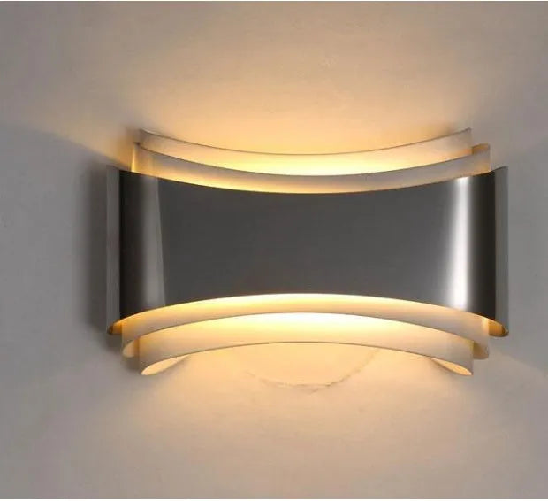 Simple modern LED wall lamp with warm light, 23x13x6cm, ABS hardware chassis, PMMA lampshade, for bedroom background decoration