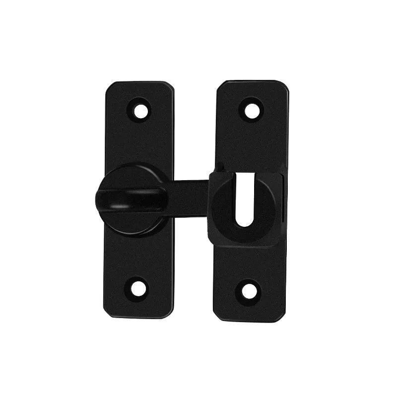 Household aluminum alloy punch-free door latch in silver with screws and universal rotation