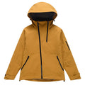 Yellow and black unisex ski suit with windproof waterproof double plate construction for snow sports
