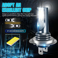 Universal LED car fog light bulb with aviation aluminium housing, showing base connectors for H7, 9005, H11 formats.