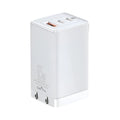 White multi-port fast charge compatible charger with USB and Type-C ports for 12V lithium batteries